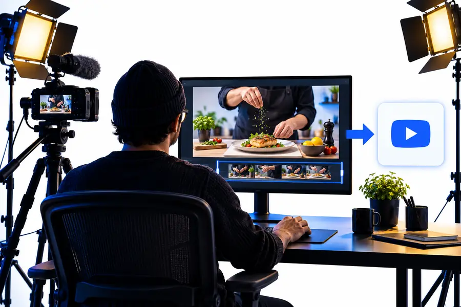 Illustrative visual for a YouTube-focused editing plan