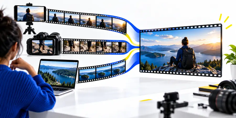 Illustration associated with adding captions to video